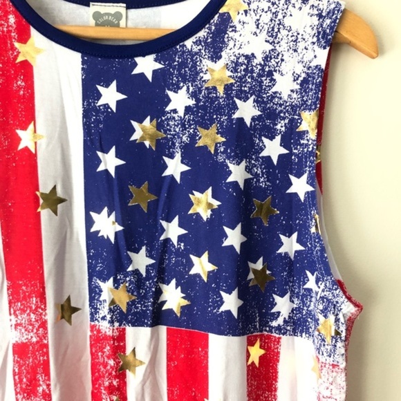 American Flag Memorial Day July 4th Tank Made In U.S.A Size Small Medium Large - Picture 7 of 11